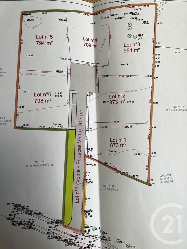 Afficher la photo en grand terrain à vendre - 954.0 m2 - BOURANTON - 10 - CHAMPAGNE-ARDENNE - Century 21 Martinot Immobilier
