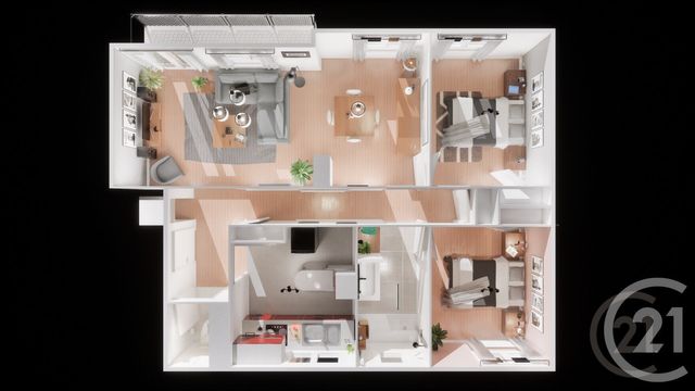 Appartement T3 à vendre - 3 pièces - 72.0 m2 - TROYES - 10 - CHAMPAGNE-ARDENNE - Century 21 Martinot Immobilier