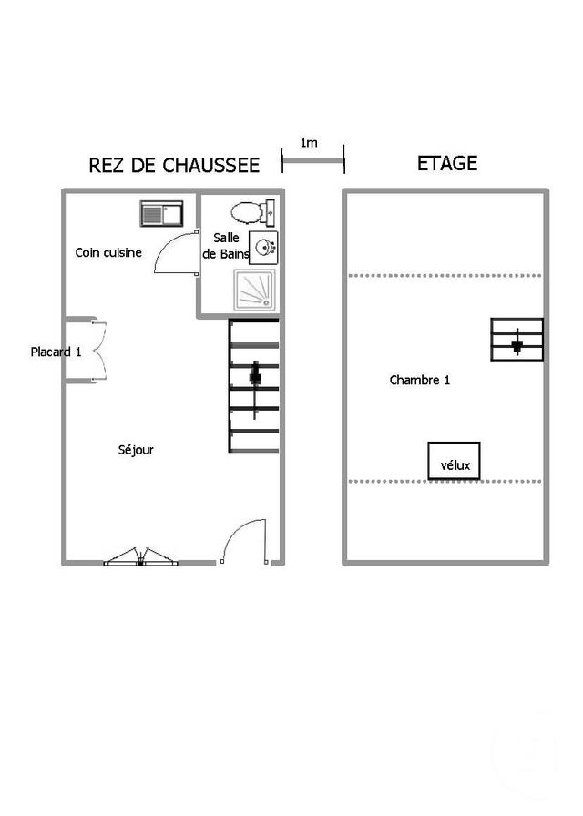 Appartement Duplex à louer - 2 pièces - 26.58 m2 - TROYES - 10 - CHAMPAGNE-ARDENNE - Century 21 Martinot Immobilier