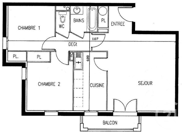 Appartement F3 à louer - 3 pièces - 65.0 m2 - TROYES - 10 - CHAMPAGNE-ARDENNE - Century 21 Martinot Immobilier