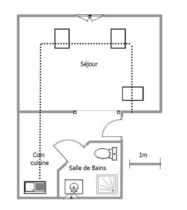 Appartement Studio à louer - 1 pièce - 15.04 m2 - TROYES - 10 - CHAMPAGNE-ARDENNE - Century 21 Martinot Immobilier